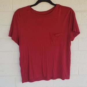 AE Soft Red Crop Top